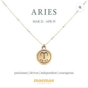Mae Mae Gold Aries Pendant Necklace